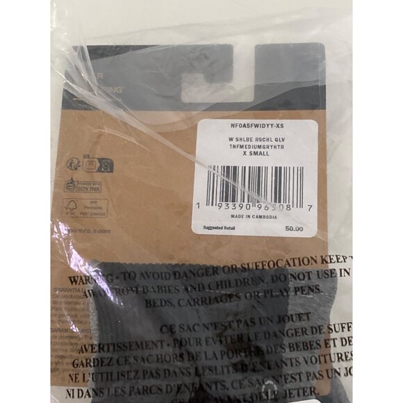 The North Face Women Shlebe Raschel ETIP Gloves Smart Phone Gray black XS New - Picture 6 of 8